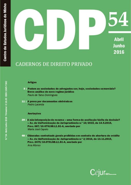 Cadernos de Direito Privado n.º 54