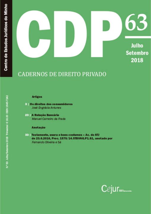 Cadernos de Direito Privado n.º 63