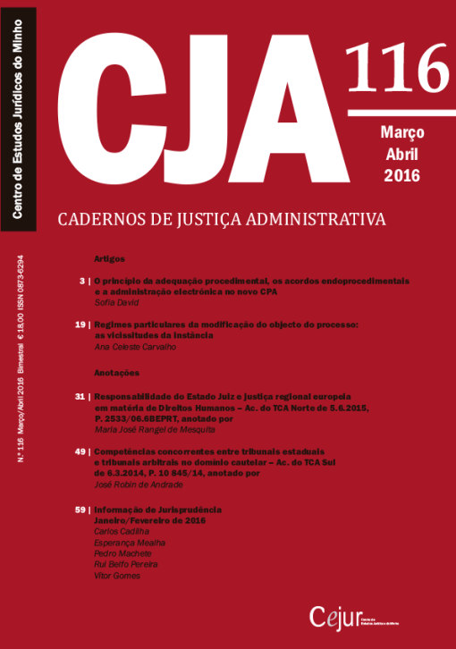 Cadernos de Justiça Administrativa n.º 116