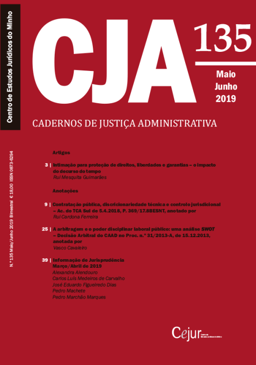 Cadernos de Justiça Administrativa n.º 135