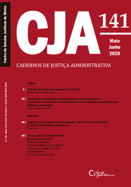 Cadernos de Justiça Administrativa n.º 141