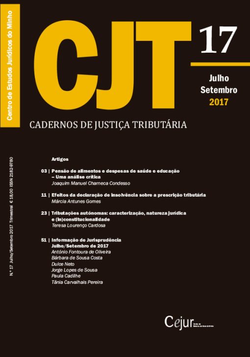 Cadernos de Justiça Tributária n.º 17