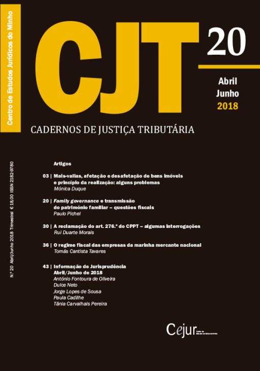 Cadernos de Justiça Tributária n.º 20