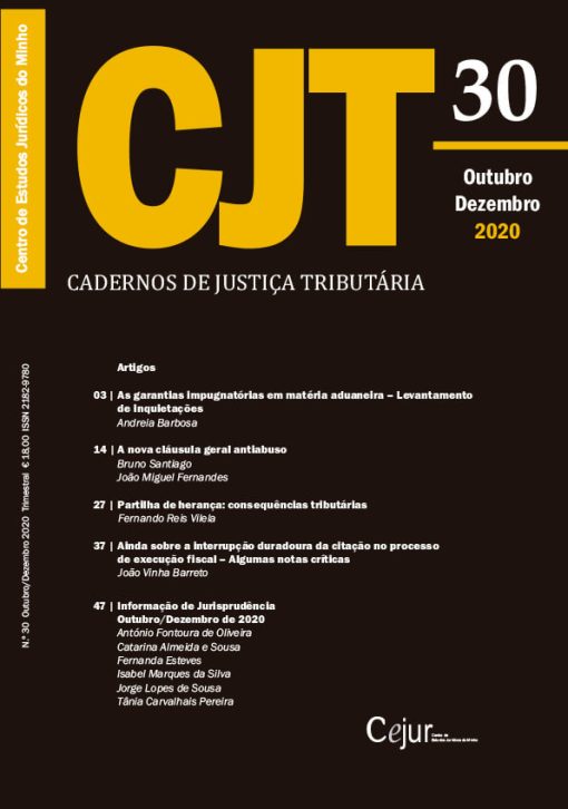 Cadernos de Justiça Tributária n.º 30