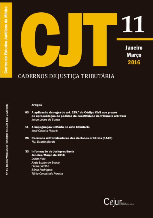 Cadernos de Justiça Tributária n.º 11