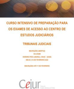 Curso Intensivo de Preparação para os Exames de Acesso ao CEJ - Tribunais Judiciais 2022