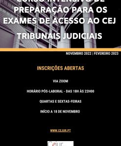 Curso Intensivo de Preparação para os Exames de Acesso ao CEJ - Tribunais Judiciais 2022/2023