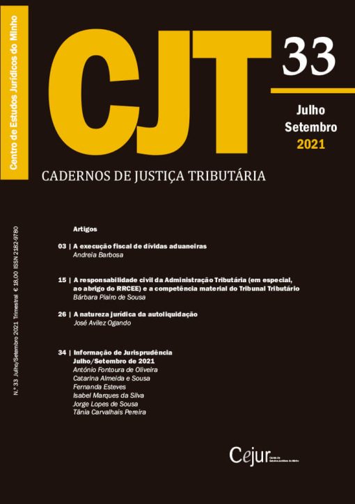 Cadernos de Justiça Tributária n.º 33
