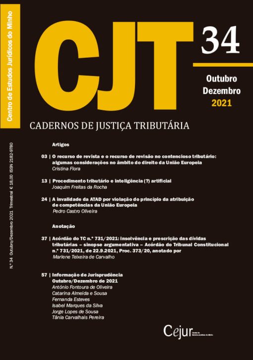 Cadernos de Justiça Tributária n.º 34