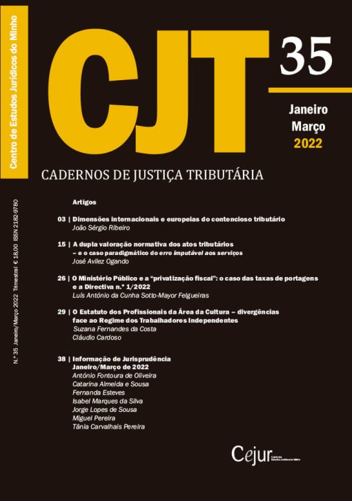 Cadernos de Justiça Tributária n.º 35