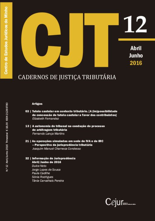 Cadernos de Justiça Tributária n.º 12