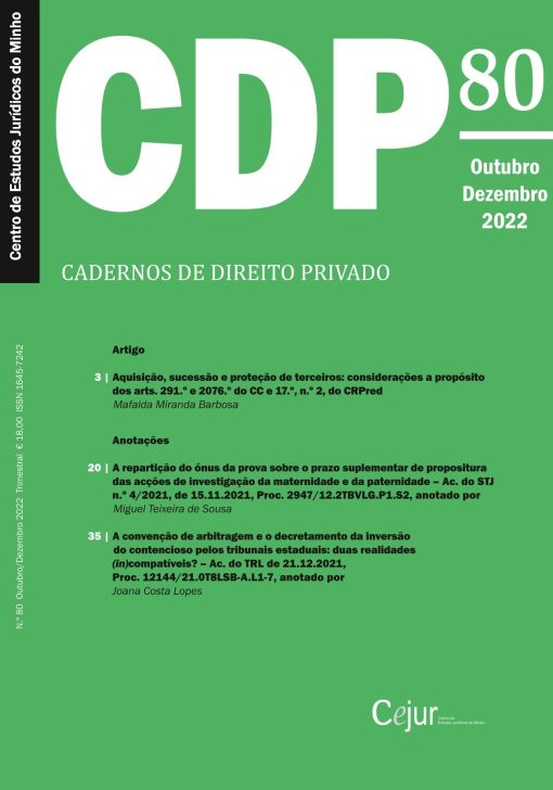 Cadernos de Direito Privado n.º 80