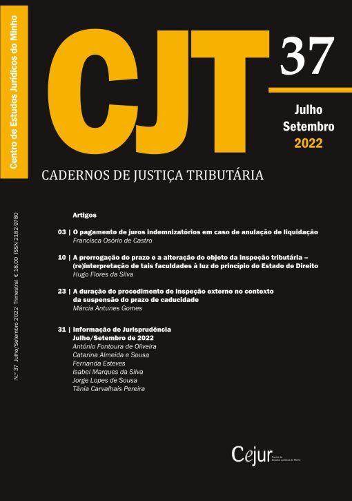 Cadernos de Justiça Tributária n.º 37