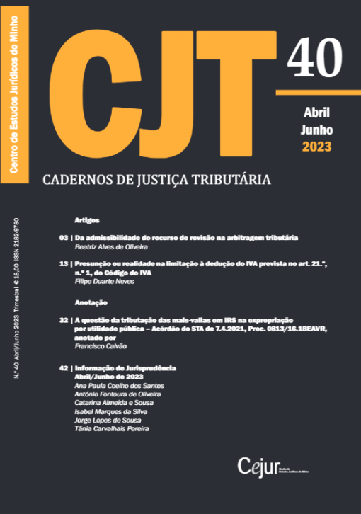 Cadernos de Justiça Tributária n.º 40
