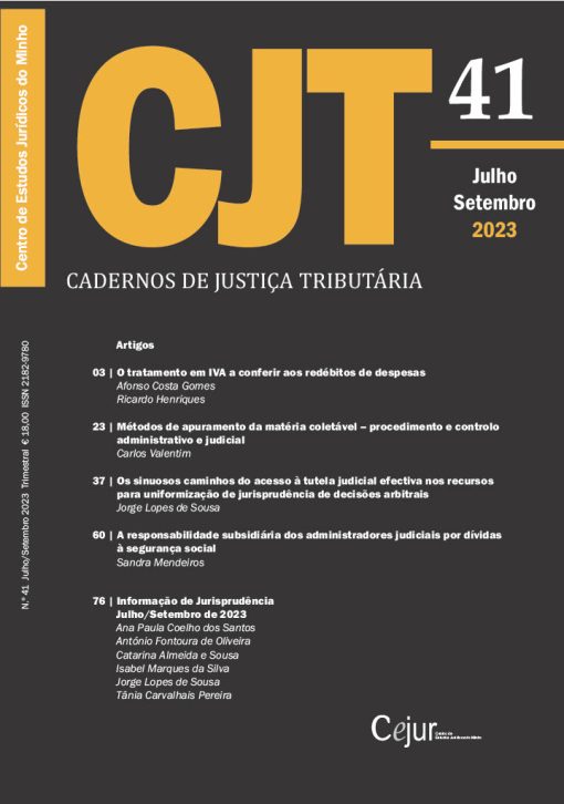 Cadernos de Justiça Tributária n.º 41