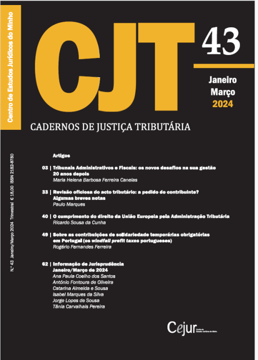 Cadernos de Justiça Tributária n.º 43