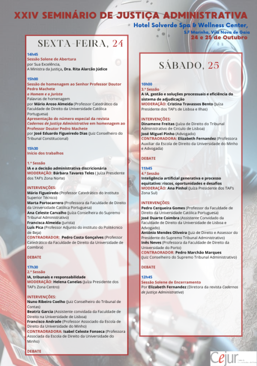 XXIV SEMINÁRIO DE JUSTIÇA ADMINISTRATIVA