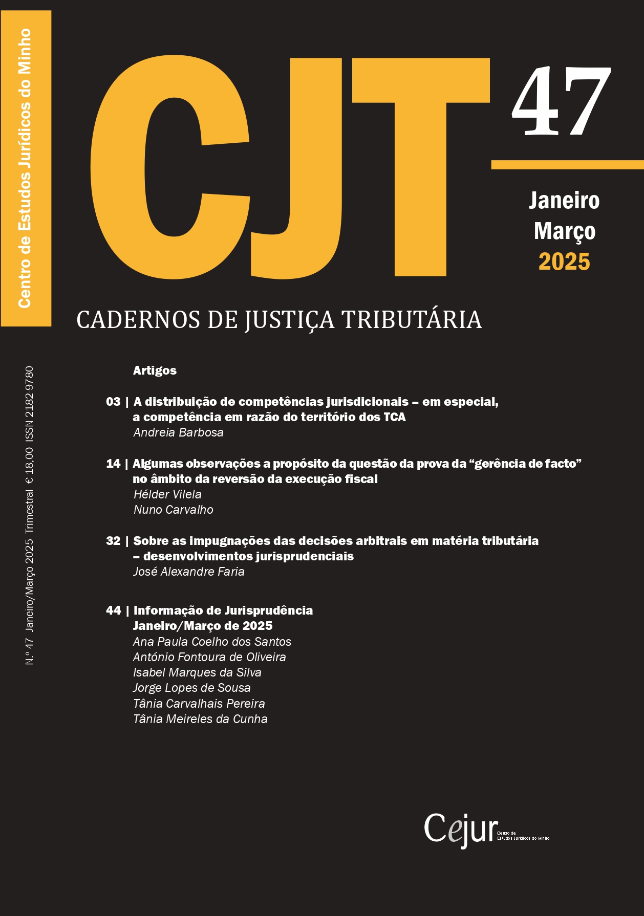 Cadernos de Justiça Tributária n.º 47