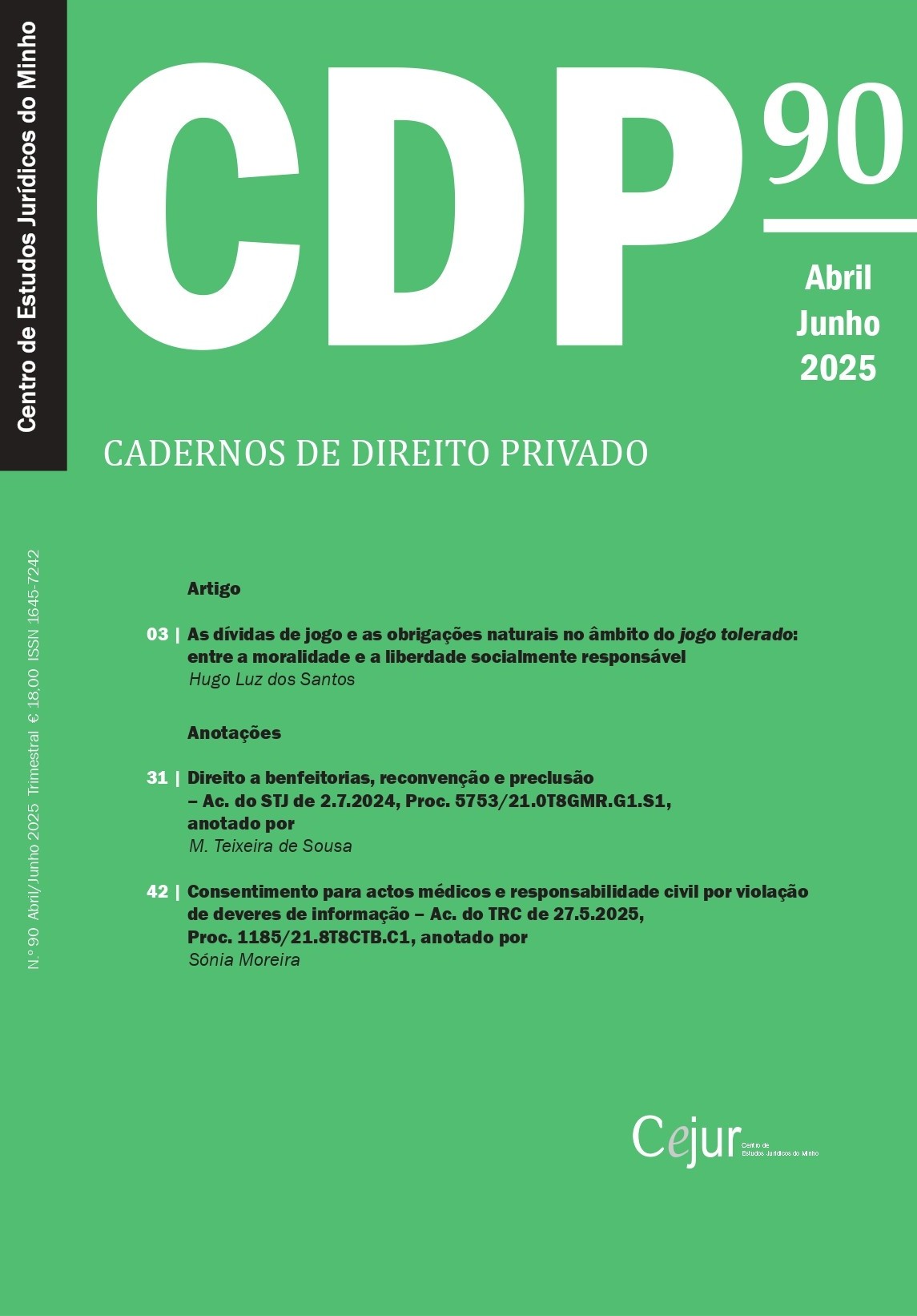 Cadernos de Direito Privado n.º 90