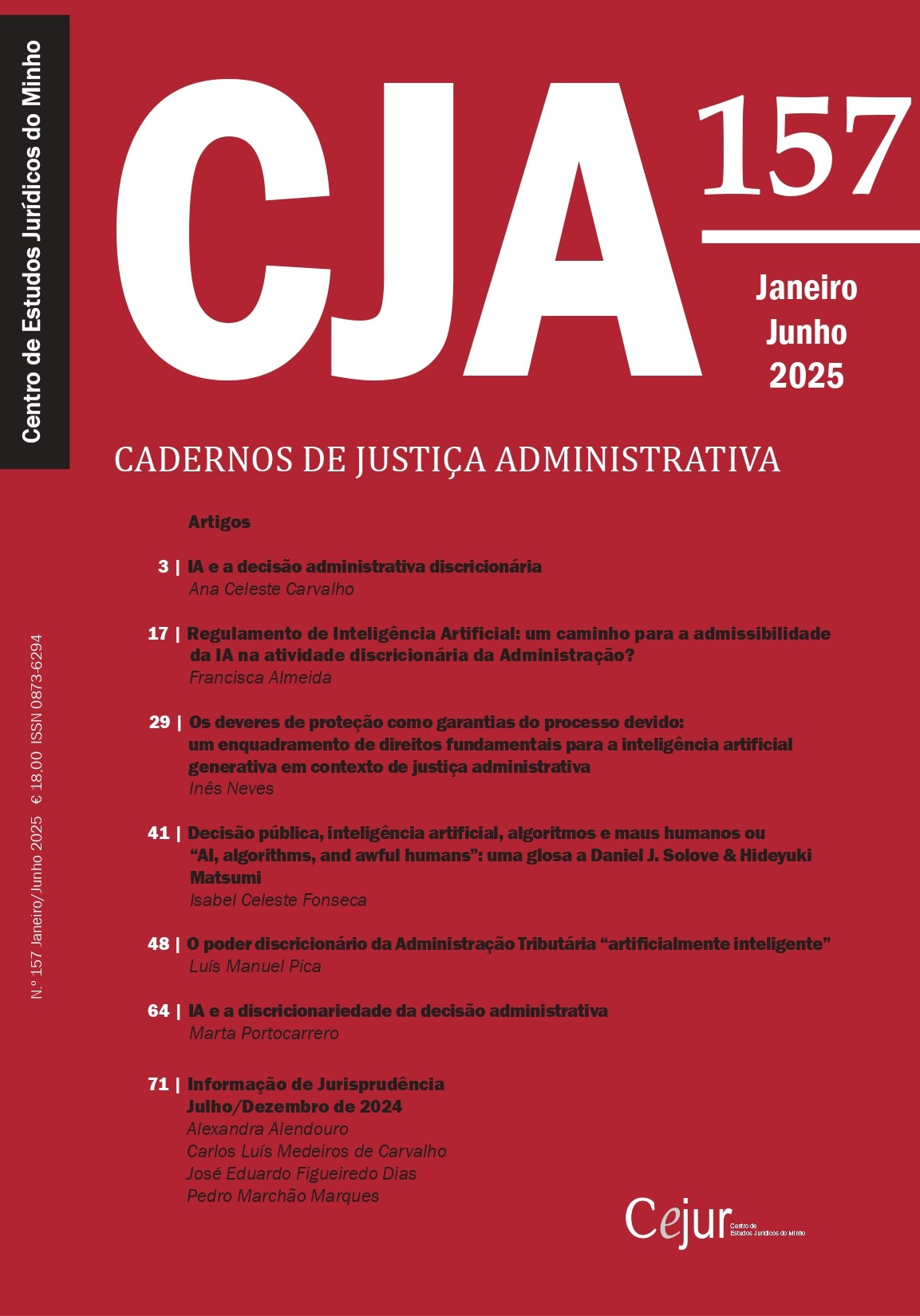 Cadernos de Justiça Administrativa n.º 157