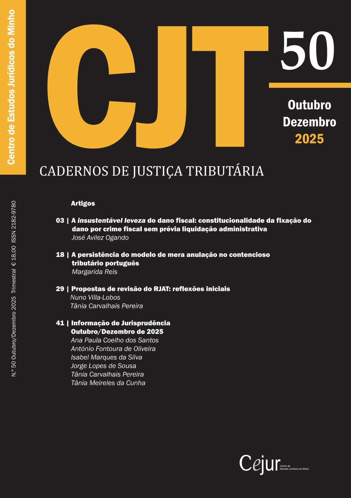 Cadernos de Justiça Tributária n.º 50