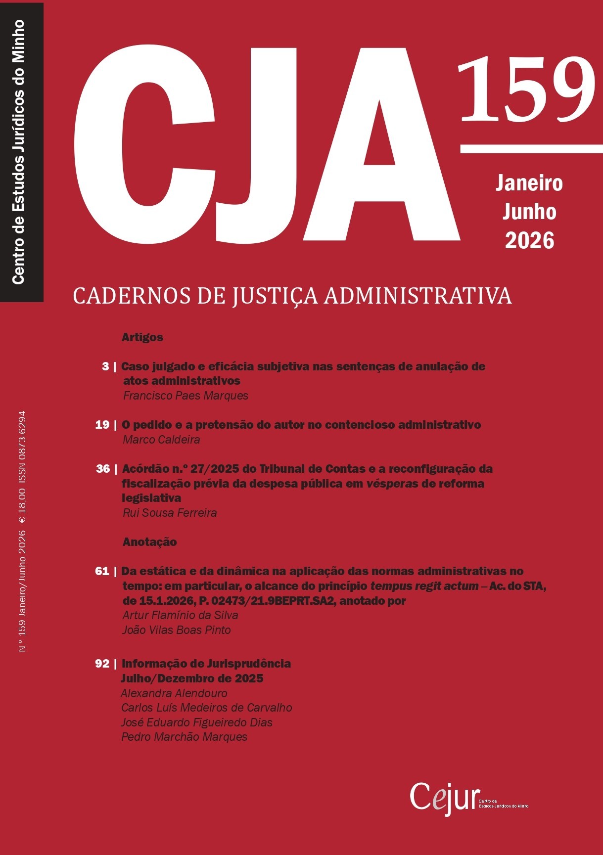 Cadernos de Justiça Administrativa n.º 159